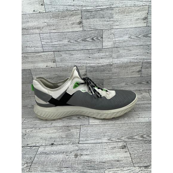 ECCO BIOM H4 Golf Shoes Men Gray White Green EU Sz 46 US 12.5 Waterproof Leather - Picture 10 of 12